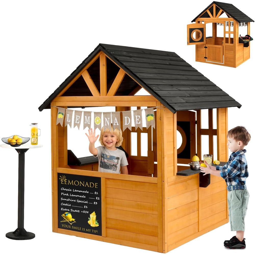 Kids Outdoor Bbq - MOR Kids Wooden Lemonade Stand Outdoor