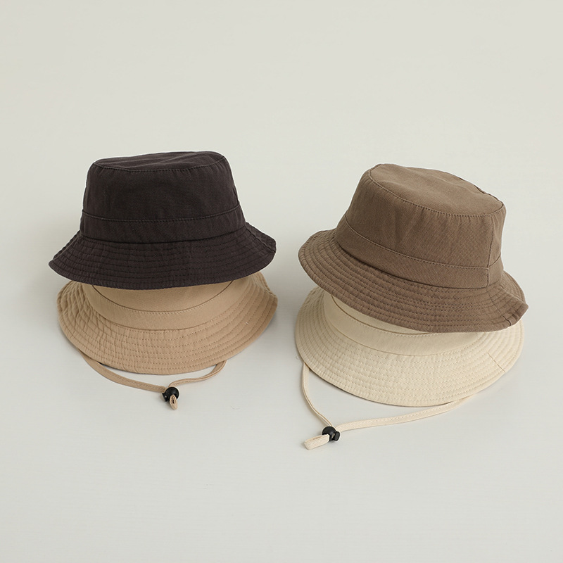 Kids Outdoor Hat - Solid Color Kids Bucket Hat Fashion