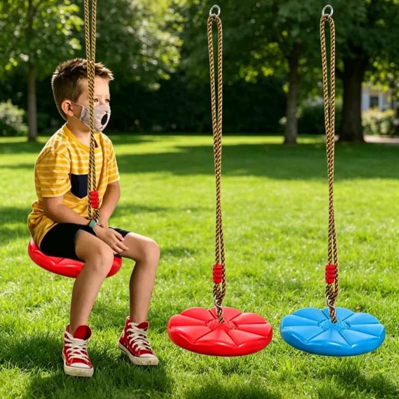 Kids Outdoor Hanging Chair - Thickened Octagonal Petal Shaped Kids Disc