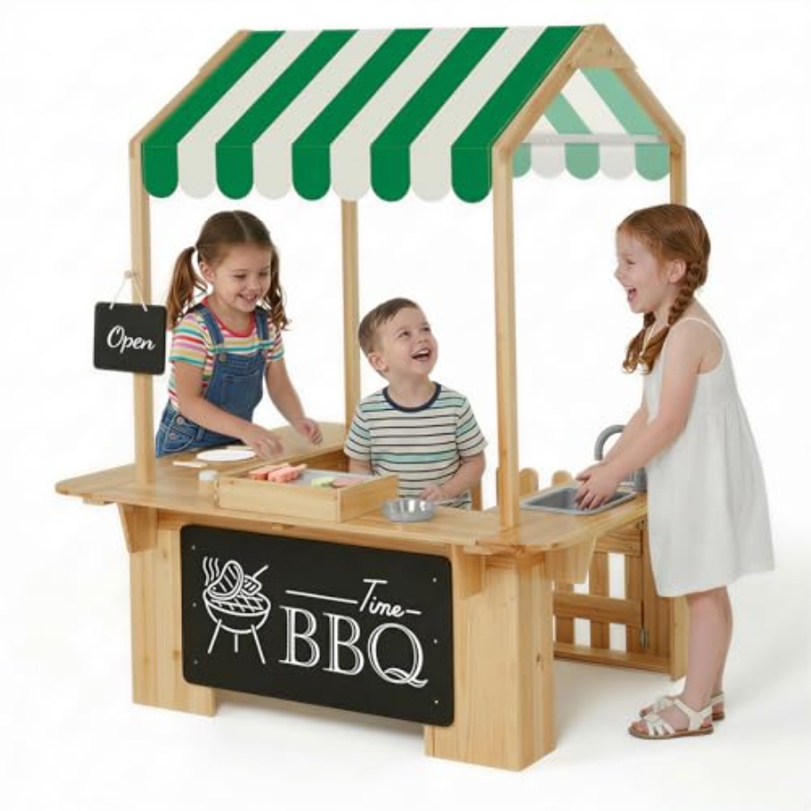 Kids Outdoor Bbq - Outdoor playhouse mud kitchen BBQ toy