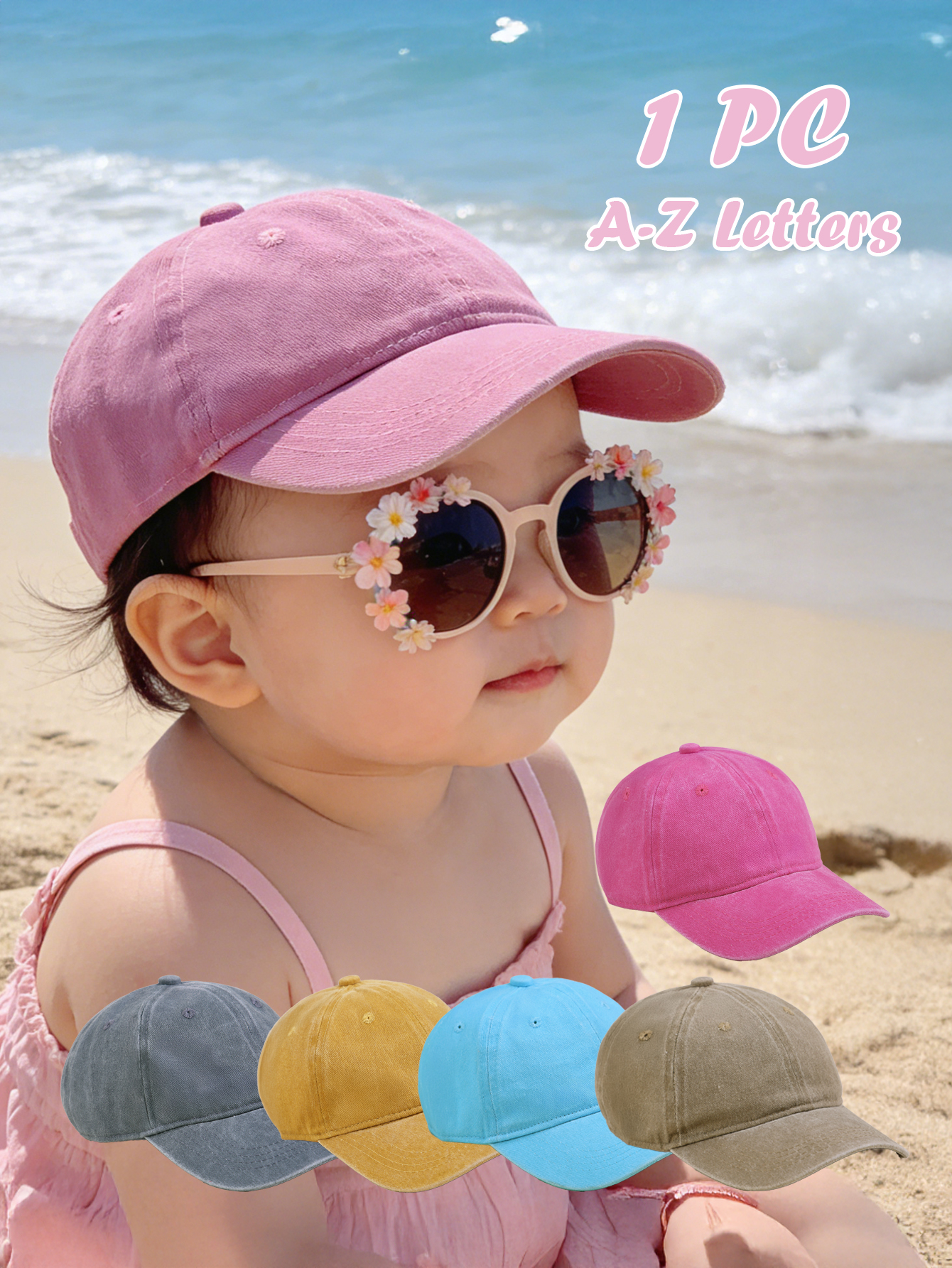 Kids Outdoor Hat - 1pc Kids Solid color Baseball Cap