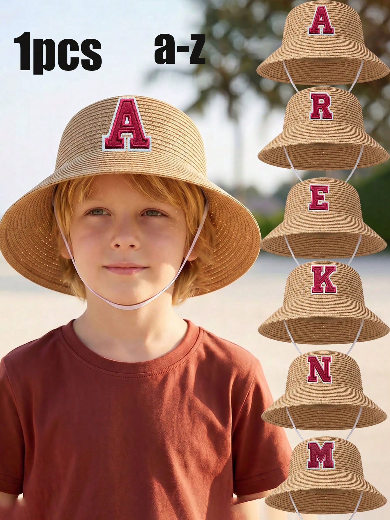 1Pc 3-8Y Boys Coffee Bow Straw - مراجعة Kids Outdoor Hat وسعره