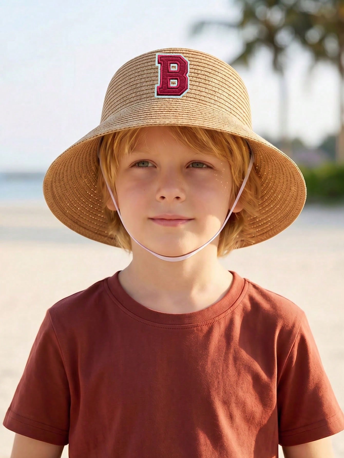 1Pc 3-8Y Boys Coffee Bow Straw - مراجعة Kids Outdoor Hat وسعره