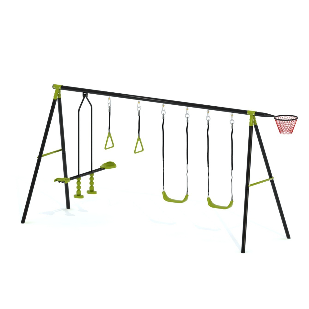 3-in-1 Kids Swing Slide Climbi - مراجعة Kids Outdoor Hanging Chair وسعره