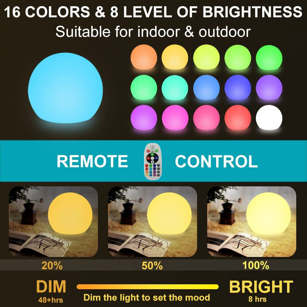 Rechargeable LED Glowing Ball  - مراجعة Kids Outdoor Decor وسعره