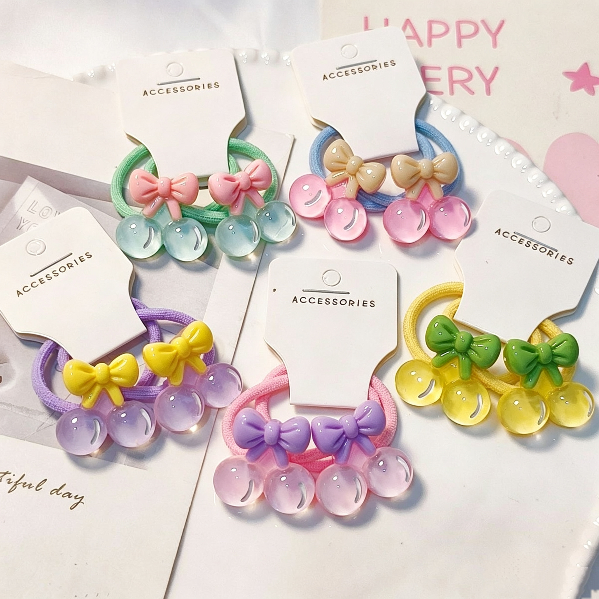 5pcs Cute Bow Hair Ties for Gi - مراجعة Kids Outdoor Decor وسعره