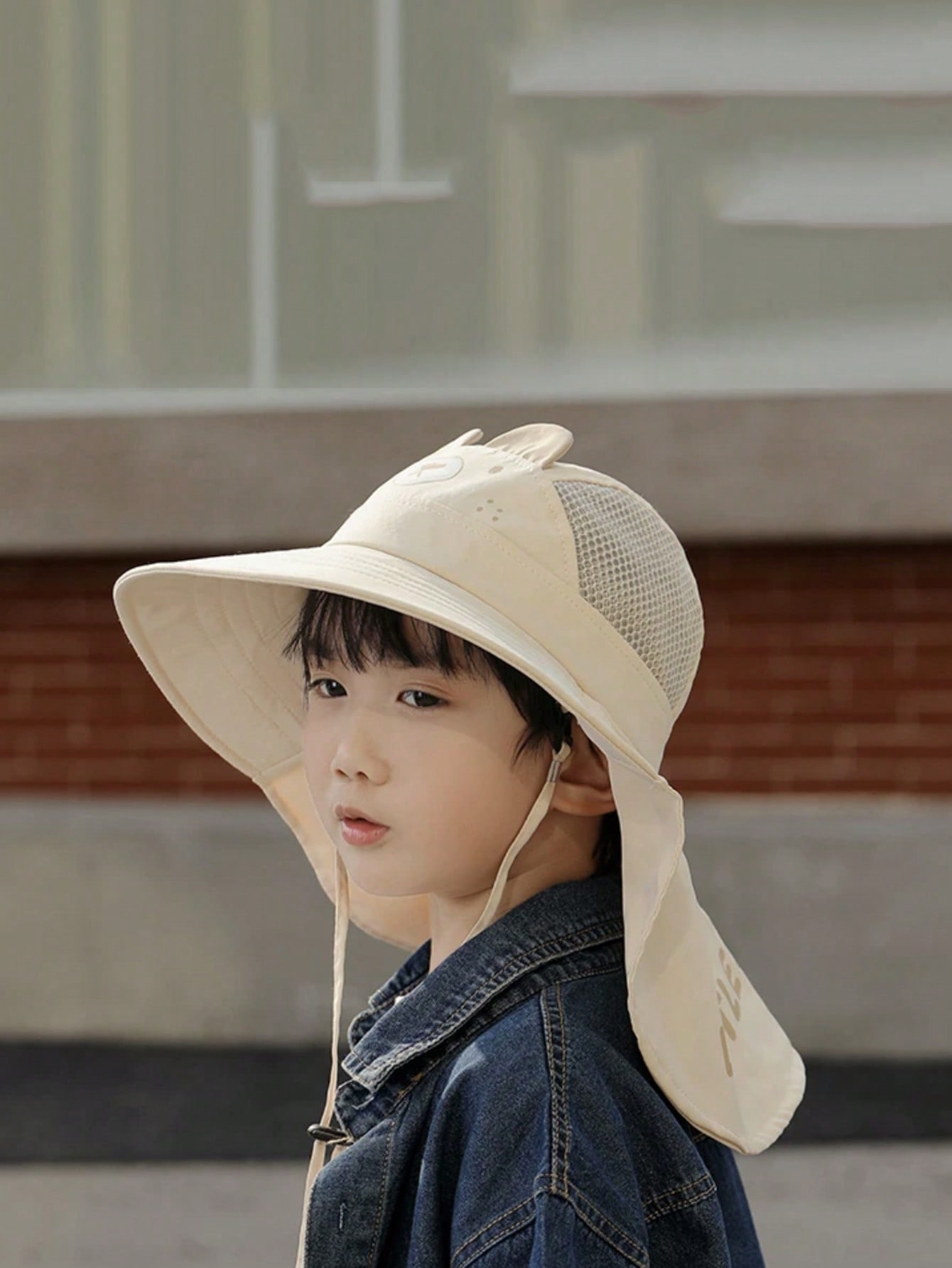 1pcs Kids Cartoon Bear Bucket  - مراجعة Kids Outdoor Hat وسعره