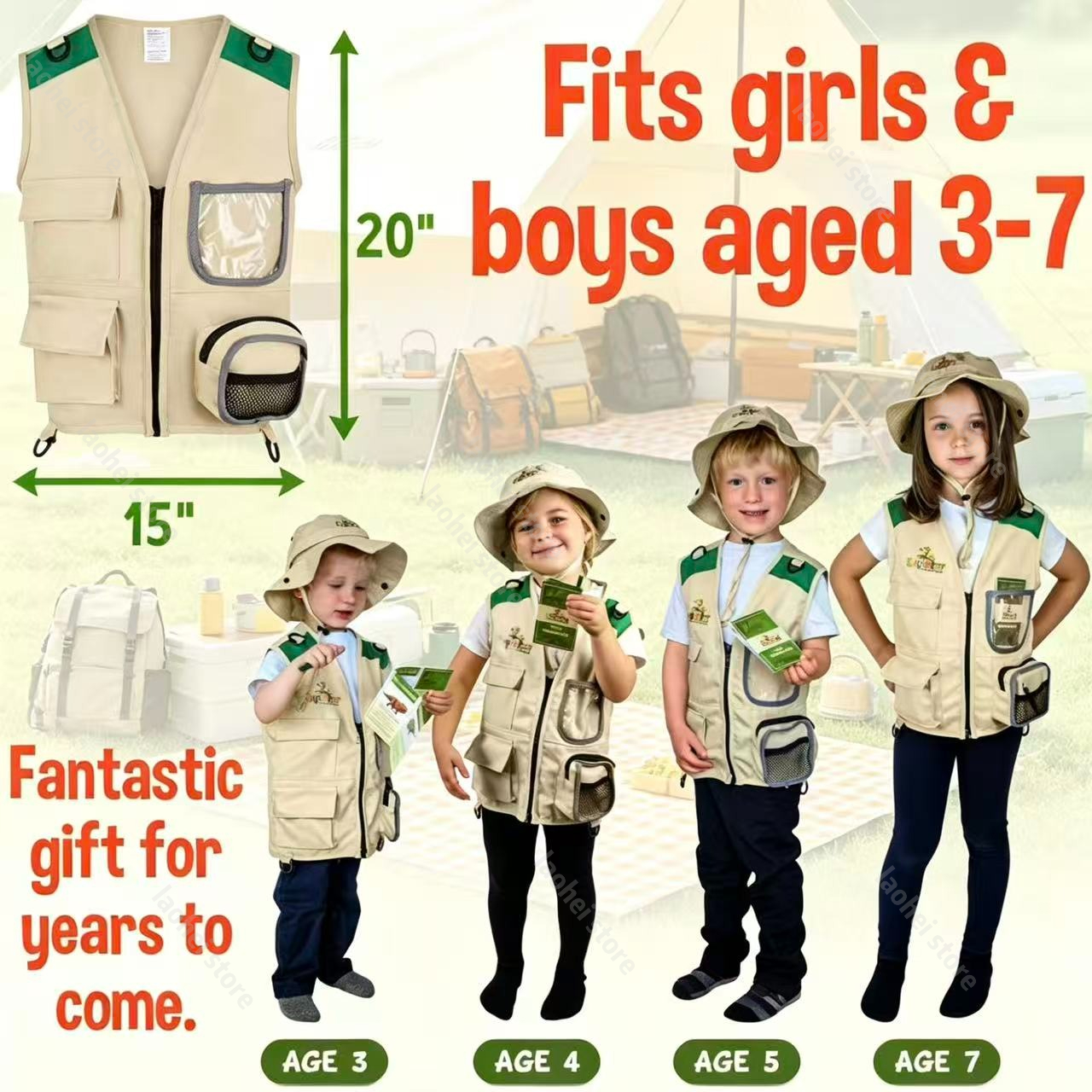 Kids Explorer Vest and Hat Cos - مراجعة Kids Outdoor Hat وسعره