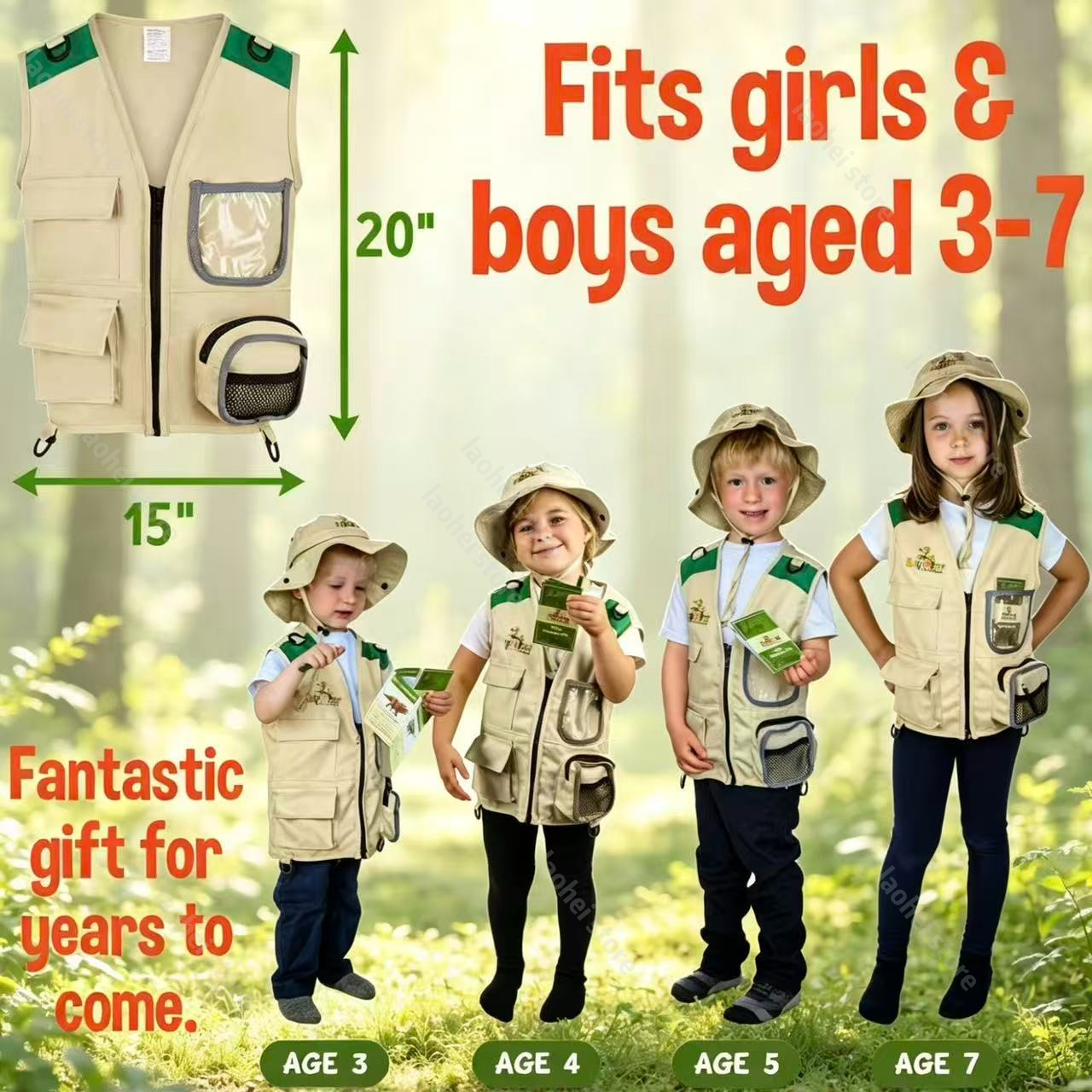 Kids Explorer Vest and Hat Cos - مراجعة Kids Outdoor Hat وسعره