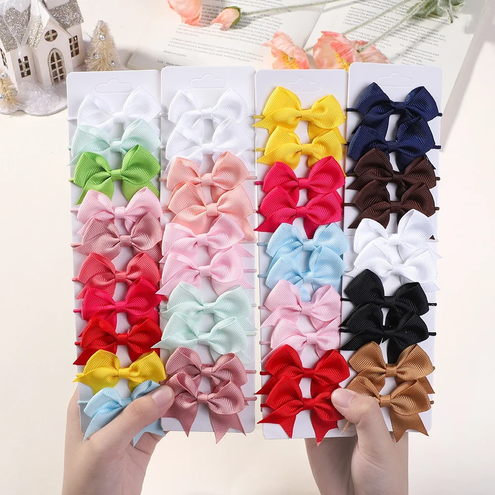 10Pcs Bows Elastic Hair rubber - مراجعة Kids Outdoor Decor وسعره