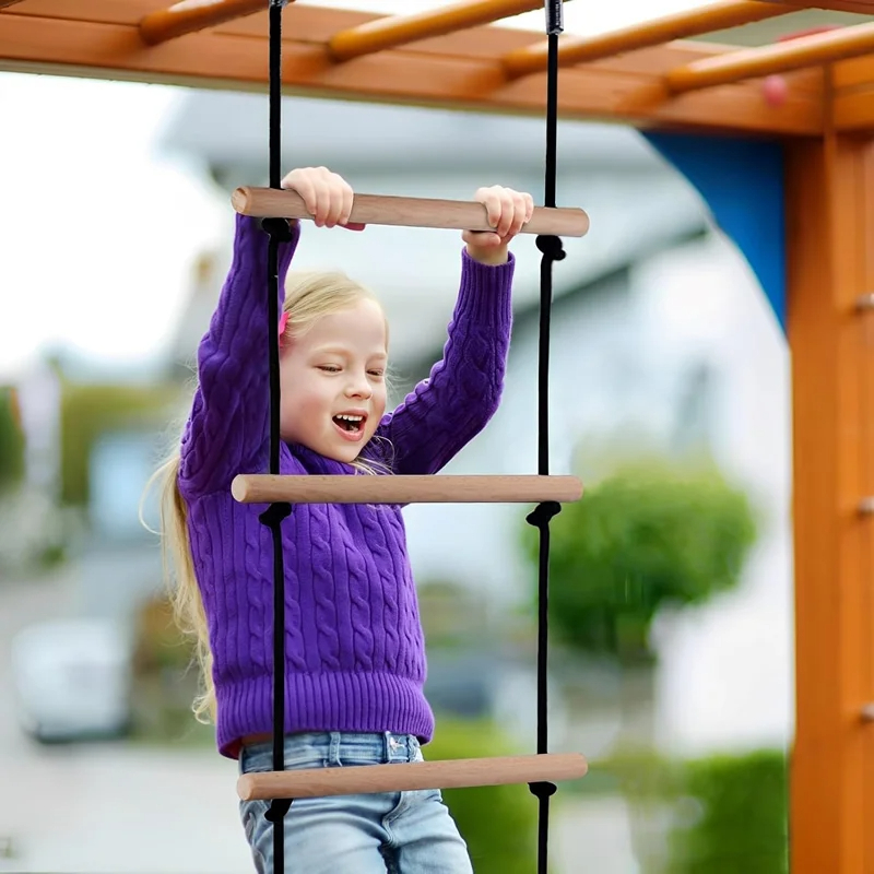 Children Climbing Rope Ladder  - مراجعة Kids Outdoor Climbing Structure وسعره