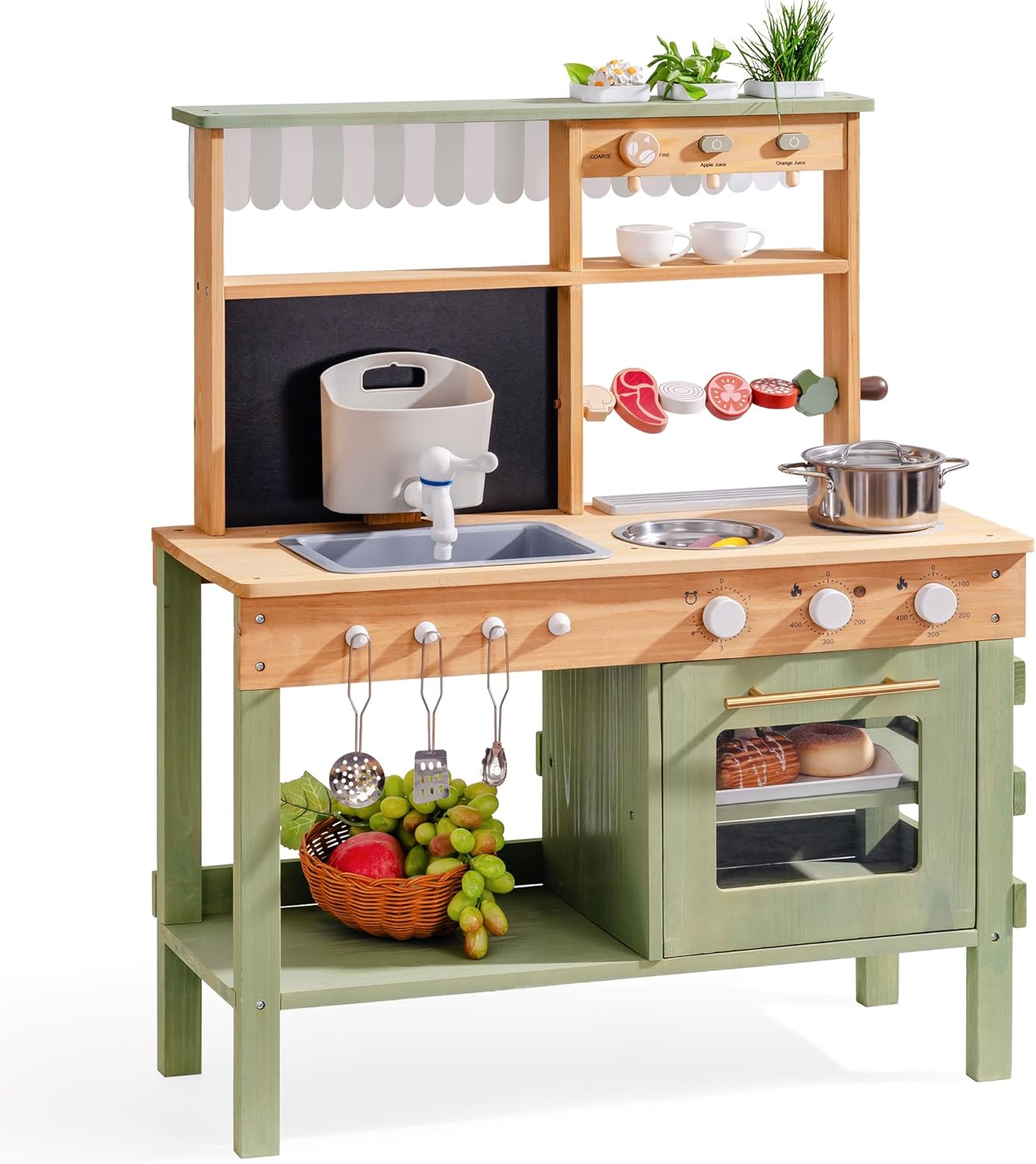 Wooden Mud Kitchen for Kids, O - مراجعة Kids Outdoor Bbq وسعره