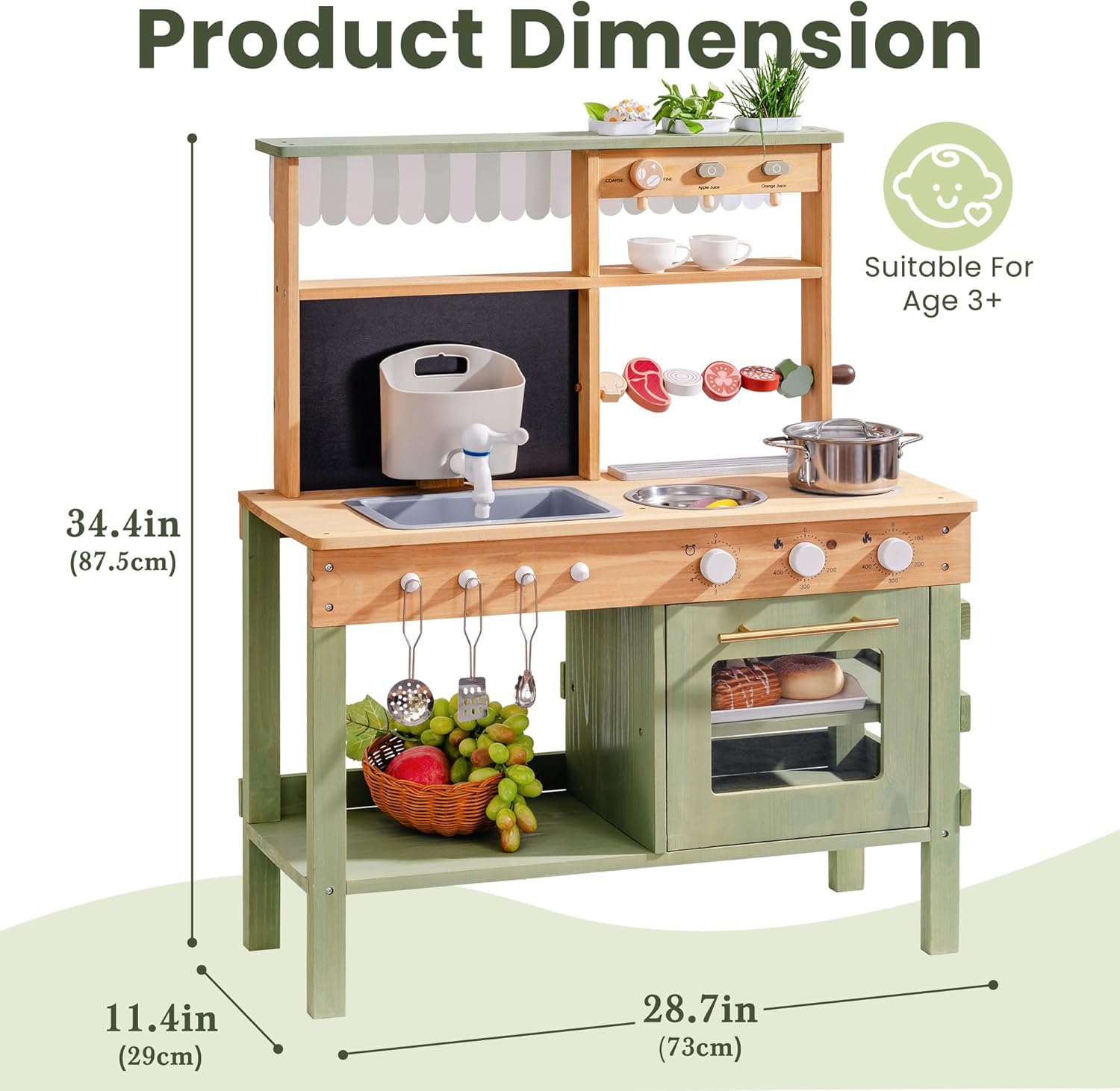 Wooden Mud Kitchen for Kids, O - مراجعة Kids Outdoor Bbq وسعره
