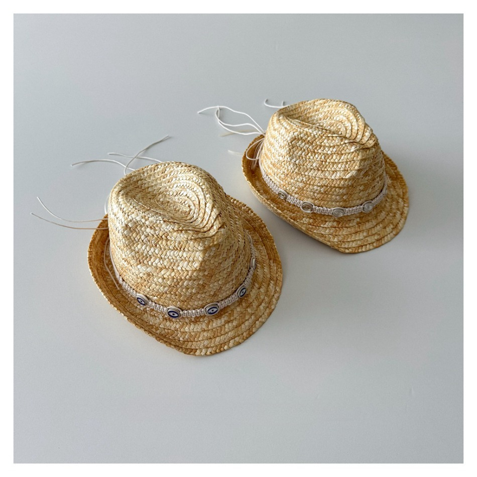 Kids Natural Straw Fedora Hat  - مراجعة Kids Outdoor Hat وسعره