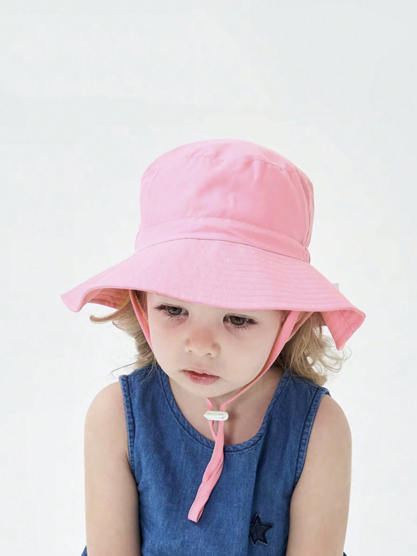1pc Pink Flat Top Bucket Hat f - مراجعة Kids Outdoor Hat وسعره