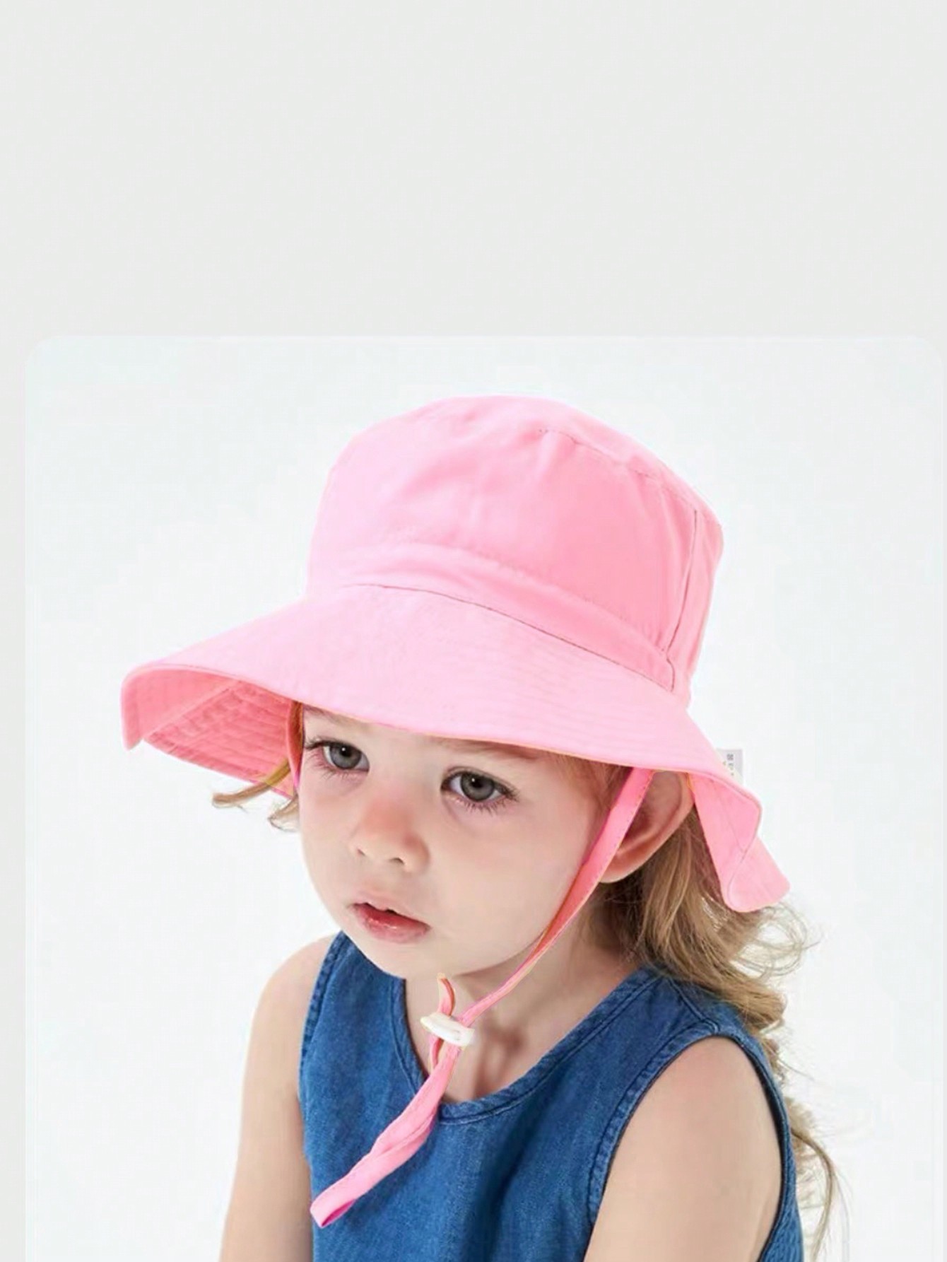 1pc Pink Flat Top Bucket Hat f - مراجعة Kids Outdoor Hat وسعره