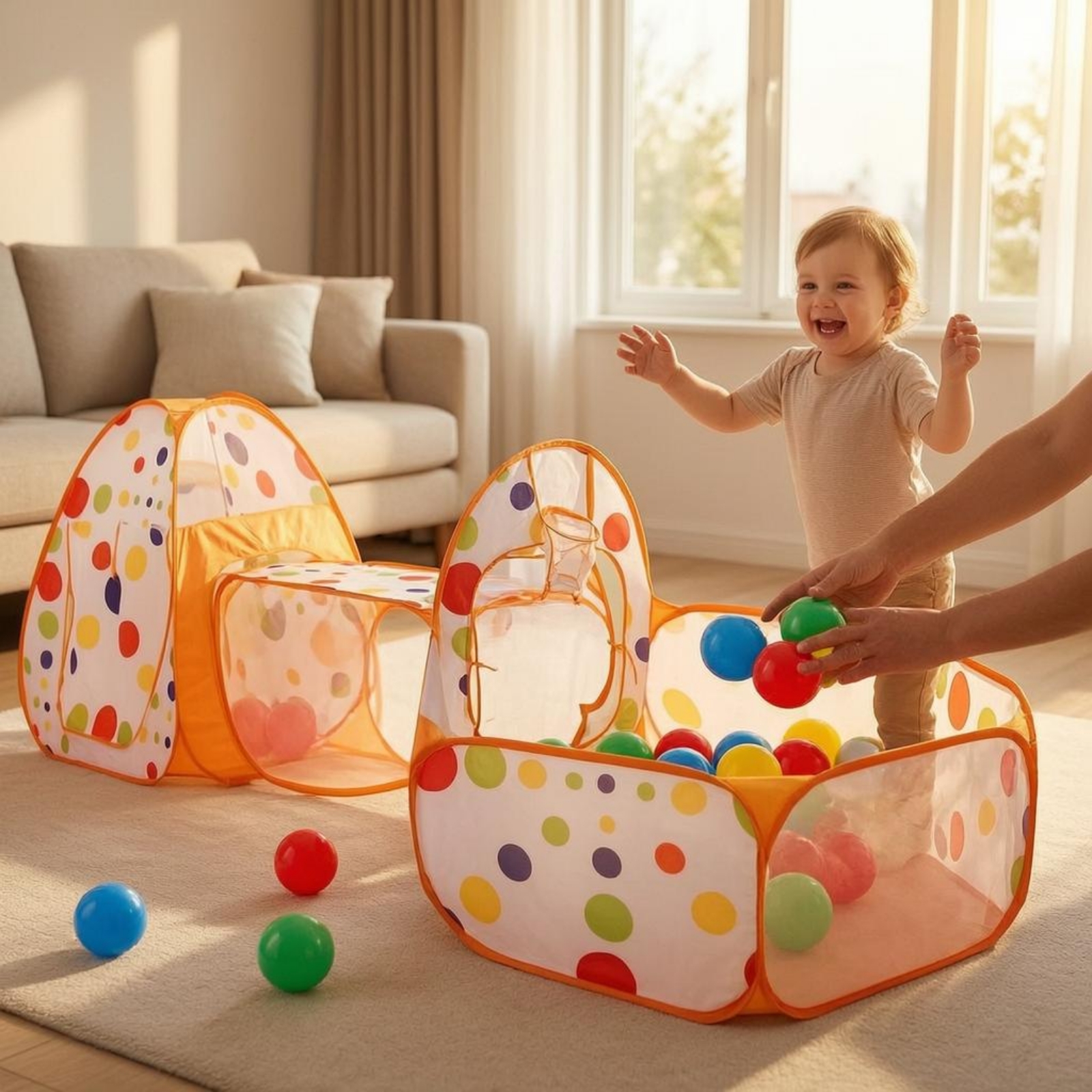 3 Pieces 3 in 1 Play Tent Set  - مراجعة Kids Outdoor Adventure وسعره