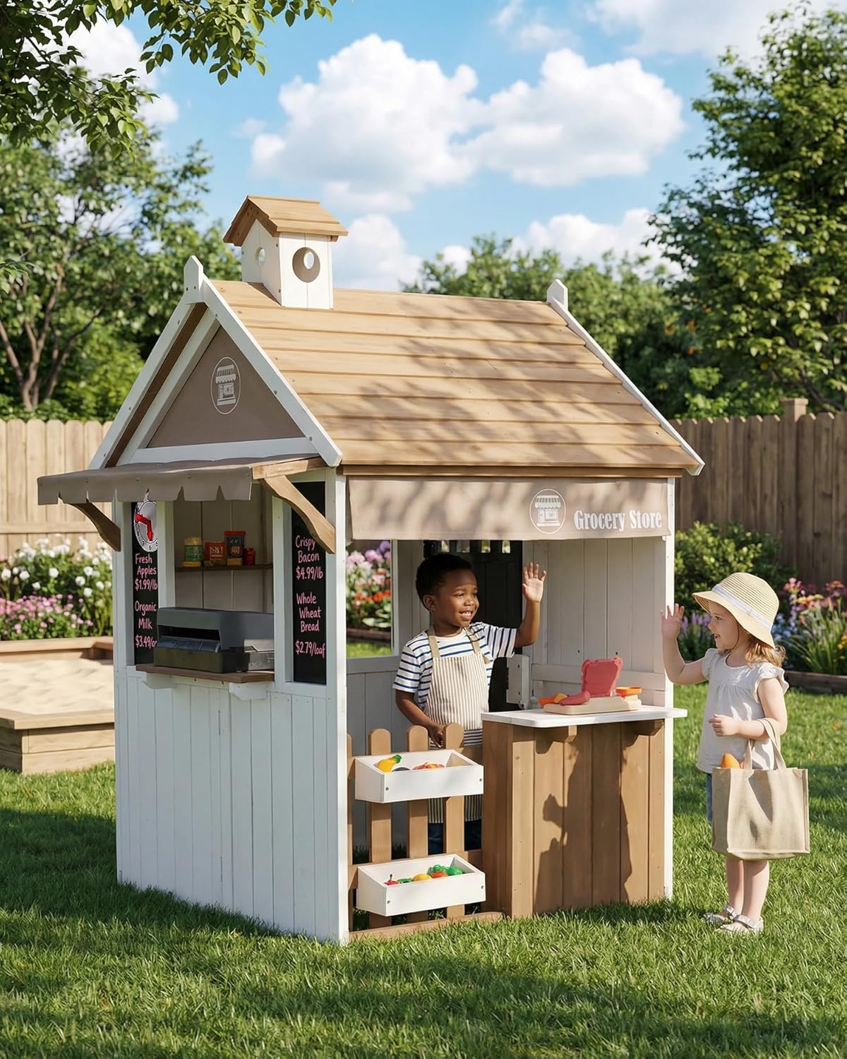 2-in-1 Cedar Wooden Kids Outdo - مراجعة Kids Outdoor Bbq وسعره