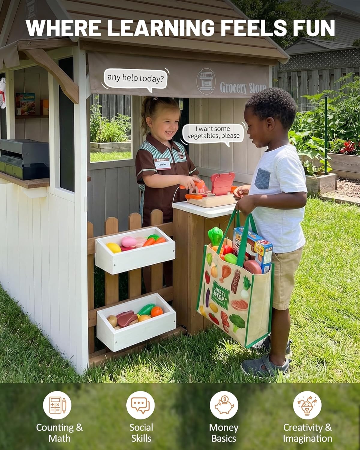 2-in-1 Cedar Wooden Kids Outdo - مراجعة Kids Outdoor Bbq وسعره