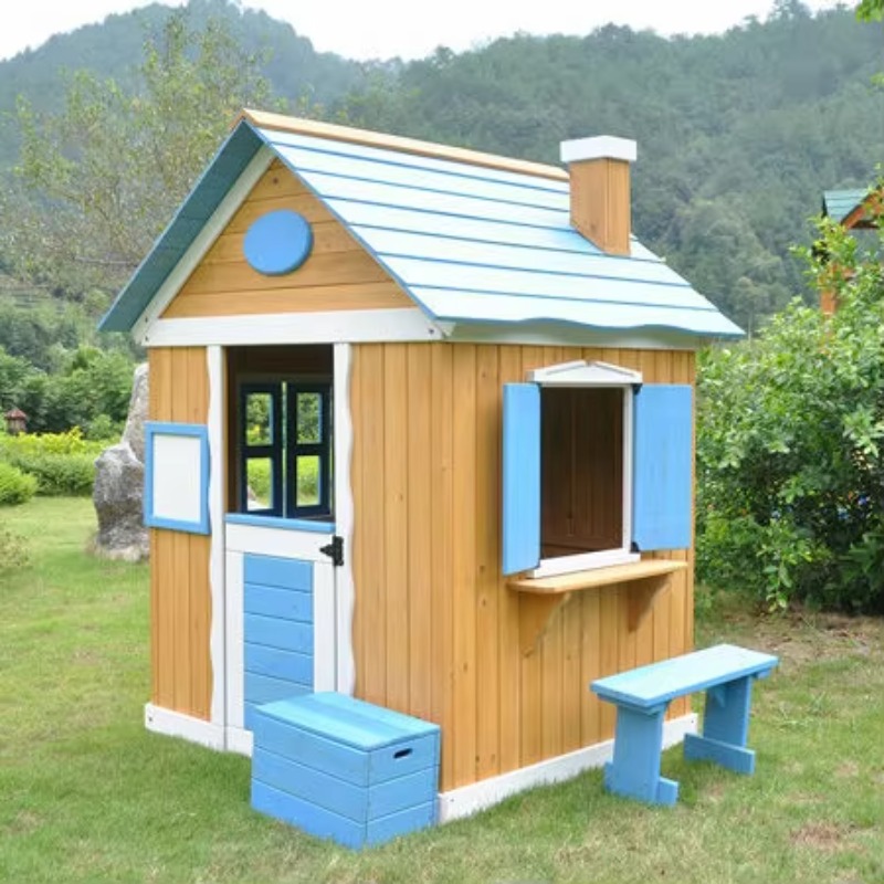 Children Wood Playhouses Kids  - مراجعة Kids Outdoor Sandbox وسعره