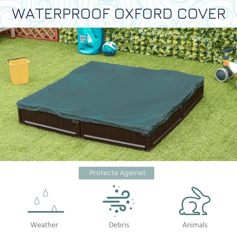 Kids Outdoor Sandbox with Cove - مراجعة Kids Outdoor Sandbox وسعره