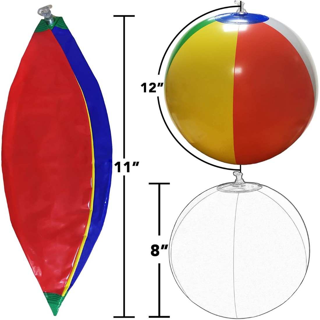 5 Pack Bulk Rainbow Inflatable - مراجعة Kids Outdoor Decor وسعره