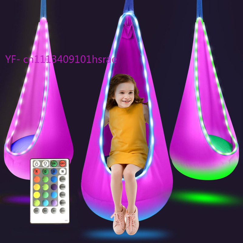 Glowing LED Inflatable Hammock - مراجعة Kids Outdoor Hanging Chair وسعره