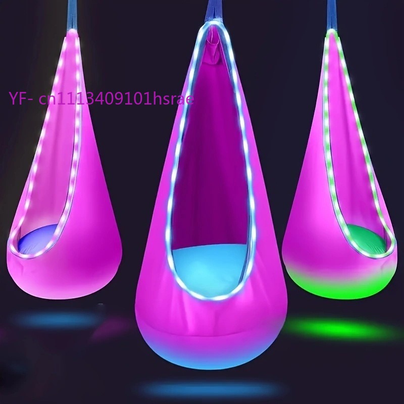 Glowing LED Inflatable Hammock - مراجعة Kids Outdoor Hanging Chair وسعره