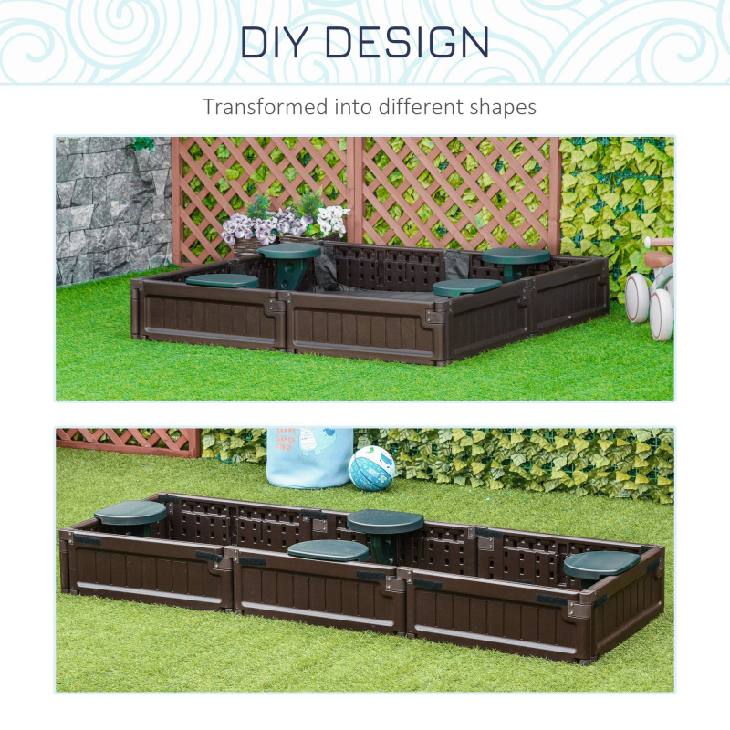 Kids Outdoor Sandbox with Cove - مراجعة Kids Outdoor Sandbox وسعره