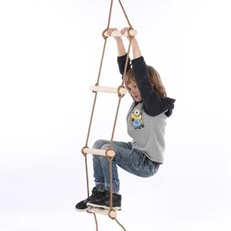 Children Climbing Rope Ladder  - مراجعة Kids Outdoor Climbing Structure وسعره