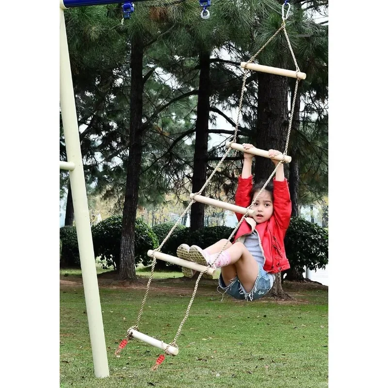 Children Climbing Rope Ladder  - مراجعة Kids Outdoor Climbing Structure وسعره