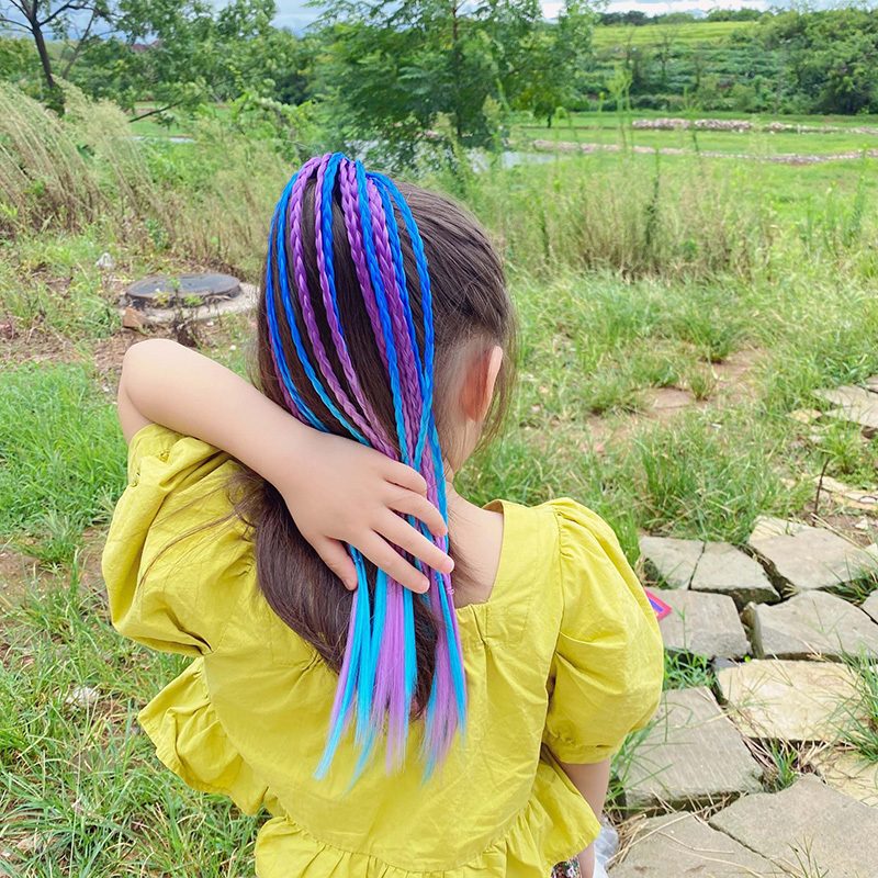 1 PCS New Girls Colorful Wigs  - مراجعة Kids Outdoor Decor وسعره