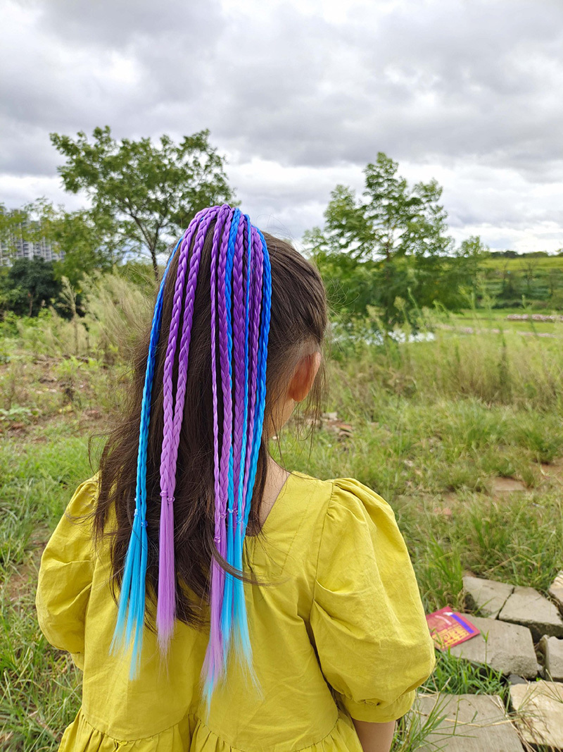 1 PCS New Girls Colorful Wigs  - مراجعة Kids Outdoor Decor وسعره