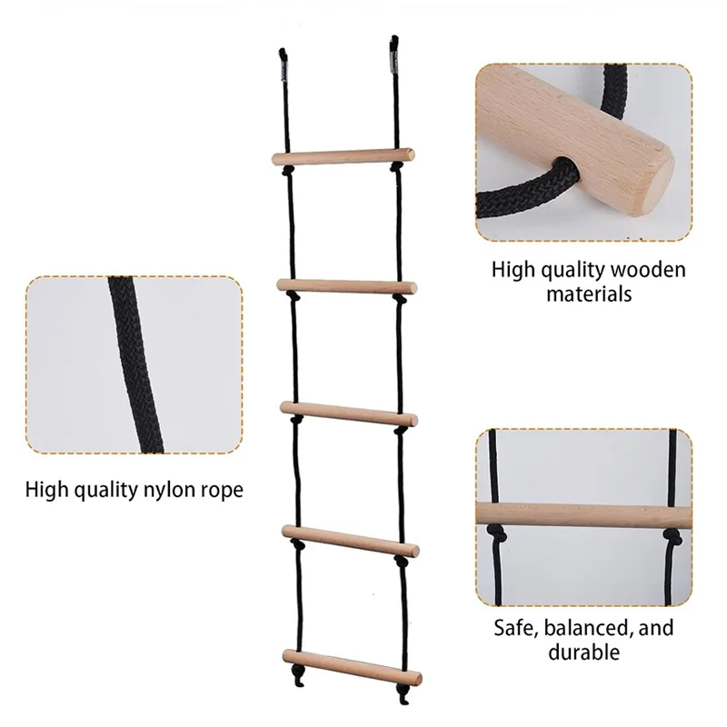 Children Climbing Rope Ladder  - مراجعة Kids Outdoor Climbing Structure وسعره