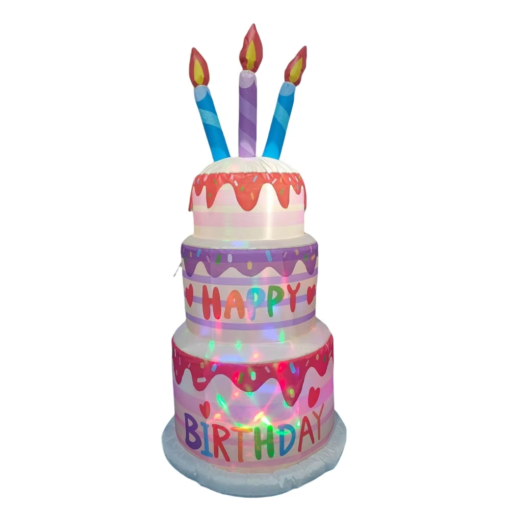 1.8M Inflatable Birthday Cake  - مراجعة Kids Outdoor Decor وسعره