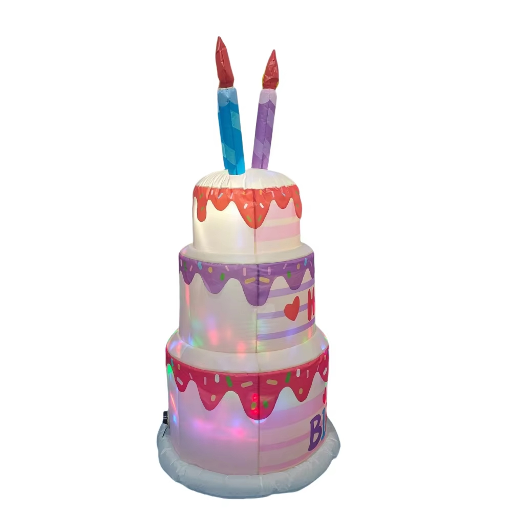 1.8M Inflatable Birthday Cake  - مراجعة Kids Outdoor Decor وسعره