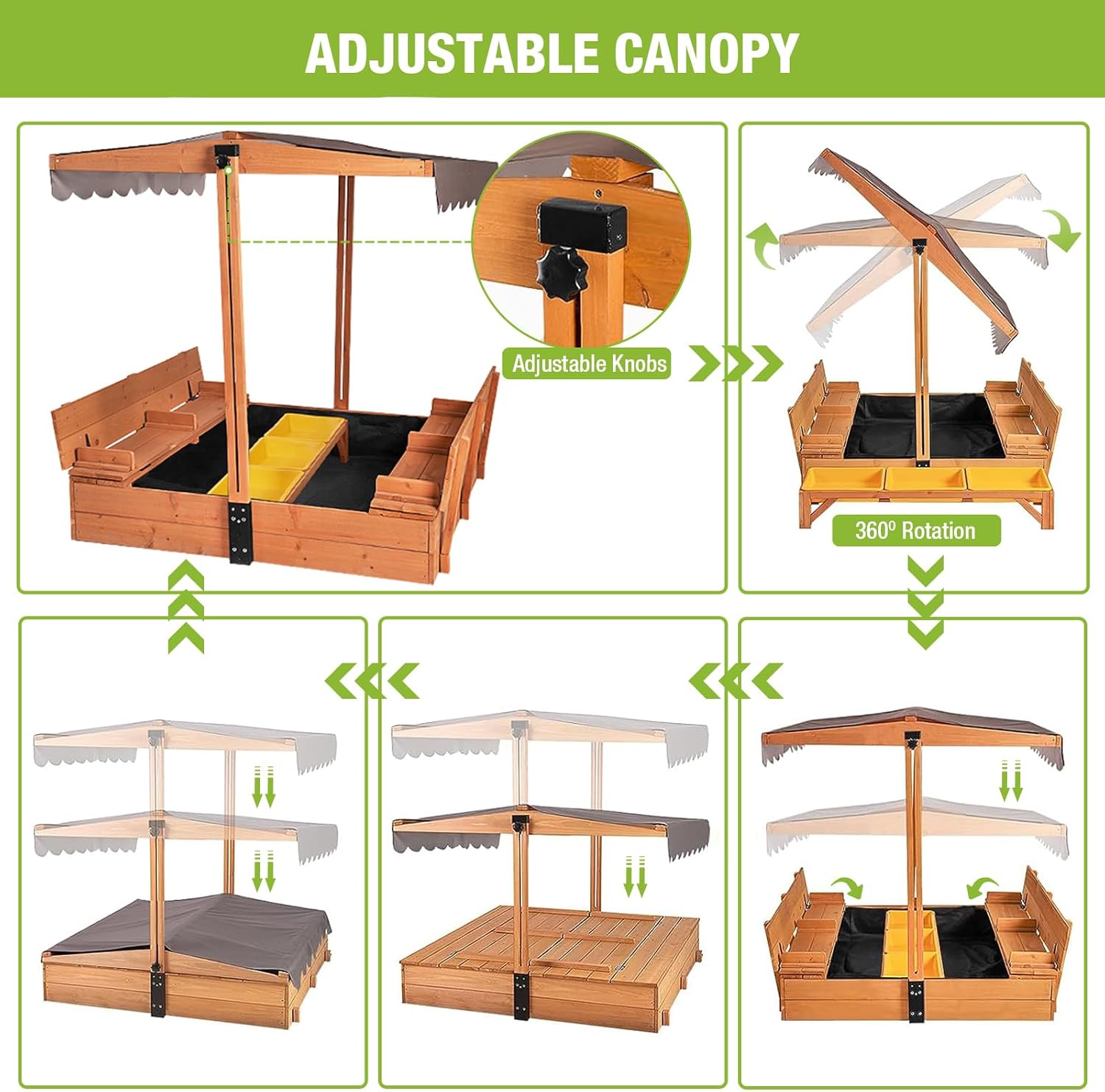 Wooden Sandbox Backyard Sand B - مراجعة Kids Outdoor Sandbox وسعره
