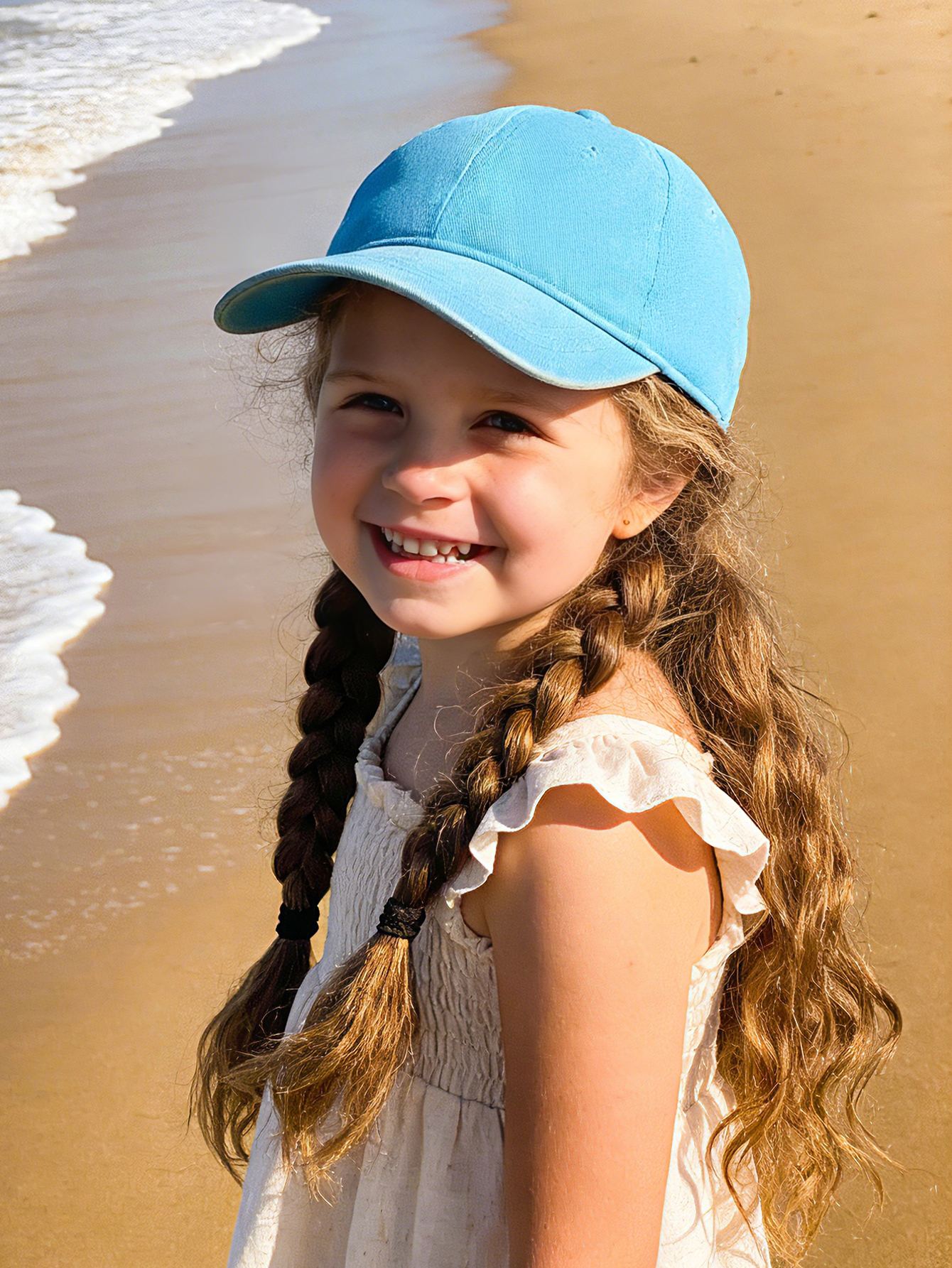 1pc Kids Solid color Baseball  - مراجعة Kids Outdoor Hat وسعره